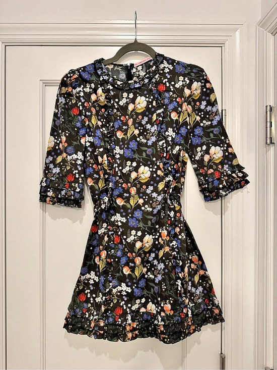 The Vampire'S Wife Dresses & Skirts - The Vampires Wife Floral Mini Dress in Black & Blue Like New
